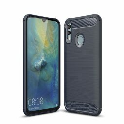 Чехол-накладка Carbon Fibre для Huawei Honor 10 Lite / P Smart (2019) (темно-синий)