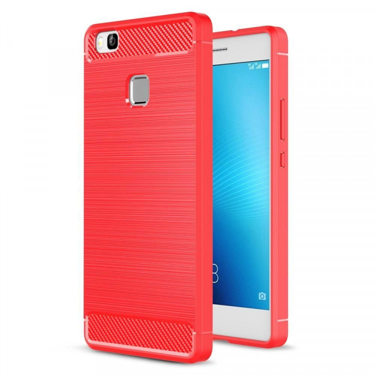 Чехол-накладка Carbon Fibre для Huawei P9 Lite (красный)