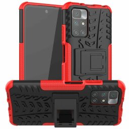 Чехол Hybrid Armor для Xiaomi Redmi 10 / Redmi 10 2022 (черный + красный)