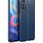 Чехол-накладка Litchi Grain для Xiaomi Poco M4 Pro 5G (темно-синий)
