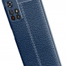 Чехол-накладка Litchi Grain для Xiaomi Poco M4 Pro 5G (темно-синий)