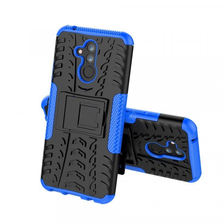 Чехол Hybrid Armor для Huawei Mate 20 Lite (черный + голубой)