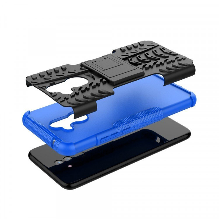 Чехол Hybrid Armor для Huawei Mate 20 Lite (черный + голубой)