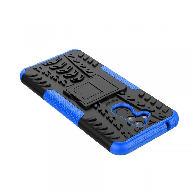 Чехол Hybrid Armor для Huawei Mate 20 Lite (черный + голубой)