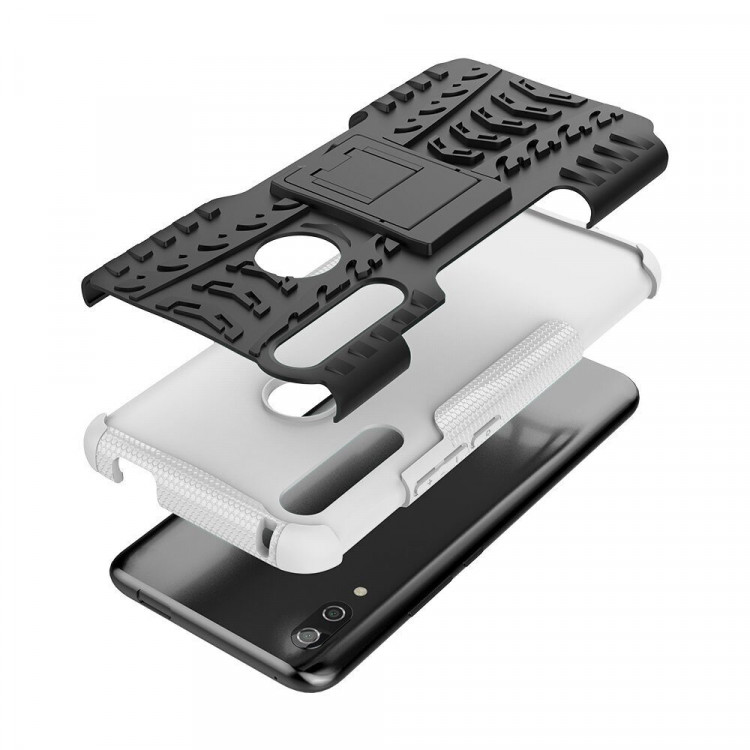 Чехол Hybrid Armor для Huawei P Smart Z / Honor 9X (STK-LX1) (черный + белый)