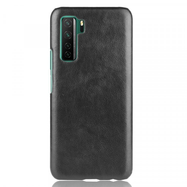 Кожаная накладка-чехол для Honor 30S (CDY-NX9A) (черный)