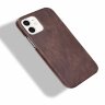 Кожаная накладка-чехол для iPhone 12 mini (коричневый)