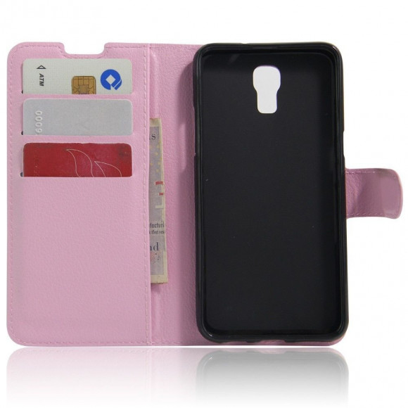 Чехол с визитницей для LG X Screen (розовый) Чехол с визитницей для LG X Screen (розовый)
