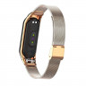 Сетчатый браслет с застежкой для Xiaomi Mi Band 4 (розовое золото)
