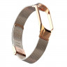 Сетчатый браслет с застежкой для Xiaomi Mi Band 4 (розовое золото)