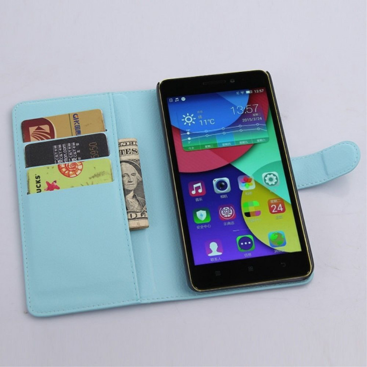 Чехол с визитницей для Lenovo A7000 / K3 Note (голубой)