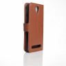 Чехол с визитницей для Lenovo Vibe C2 (коричневый)