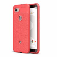 Чехол-накладка Litchi Grain для Google Pixel 3a (красный)