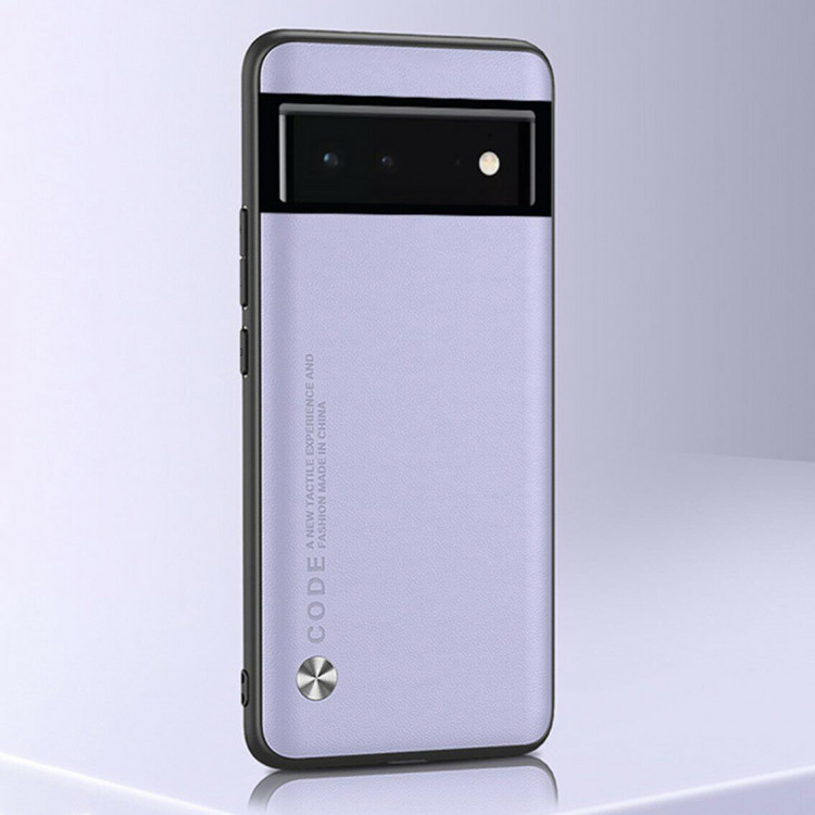 Чехол из искусственной кожи для Google Pixel 6 (светло-фиолетовый)