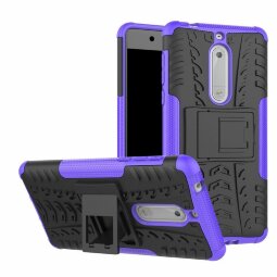 Чехол Hybrid Armor для Nokia 5 (черный + фиолетовый)