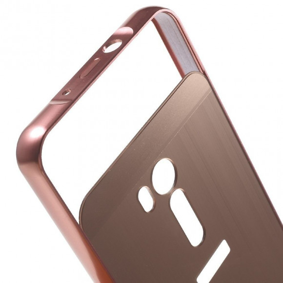 Алюминиевый бампер-чехол для ASUS ZenFone Go ZB551KL (розовое золото)