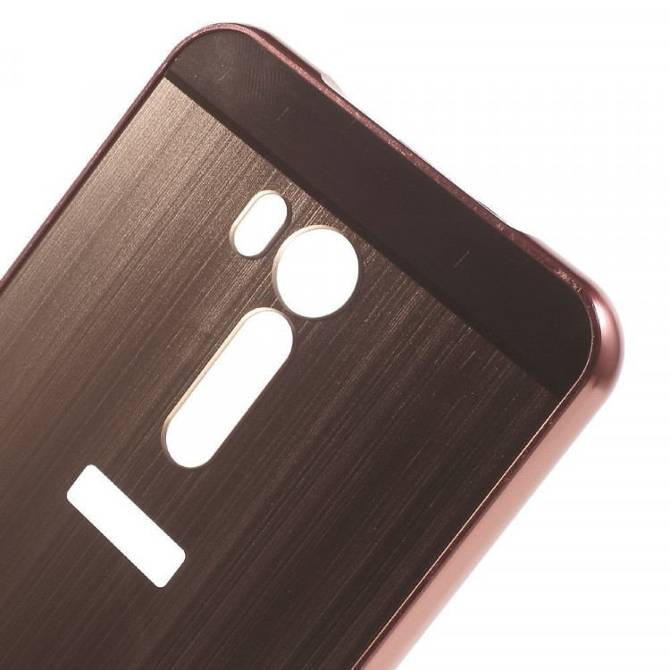 Алюминиевый бампер-чехол для ASUS ZenFone Go ZB551KL (розовое золото)