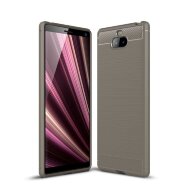 Чехол-накладка Carbon Fibre для Sony Xperia 10 (серый)