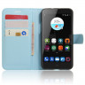 Чехол-книжка с визитницей для ZTE Blade V7 (голубой)