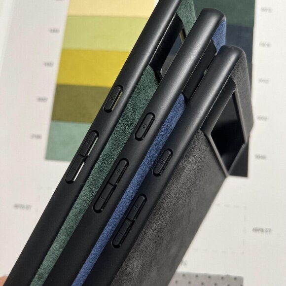 Чехол из алькантары для Google Pixel 6 Pro (серый) Чехол из алькантары для Google Pixel 6 Pro (серый)