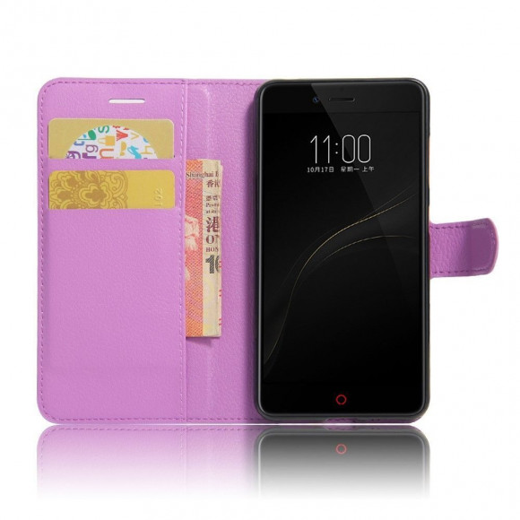 Чехлы с визитницей для ZTE Nubia Z11 Mini S (фиолетовый) Чехлы с визитницей для ZTE Nubia Z11 Mini S (фиолетовый)