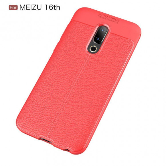 Чехол-накладка Litchi Grain для Meizu 16th (M882H) (красный)