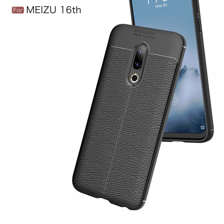Чехол-накладка Litchi Grain для Meizu 16th (M882H) (красный)