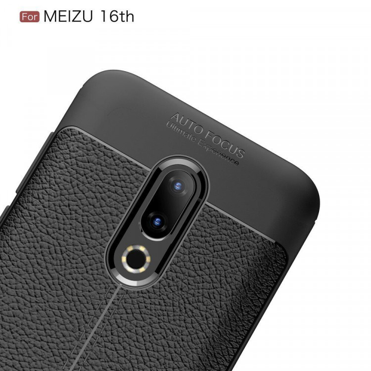 Чехол-накладка Litchi Grain для Meizu 16th (M882H) (красный)