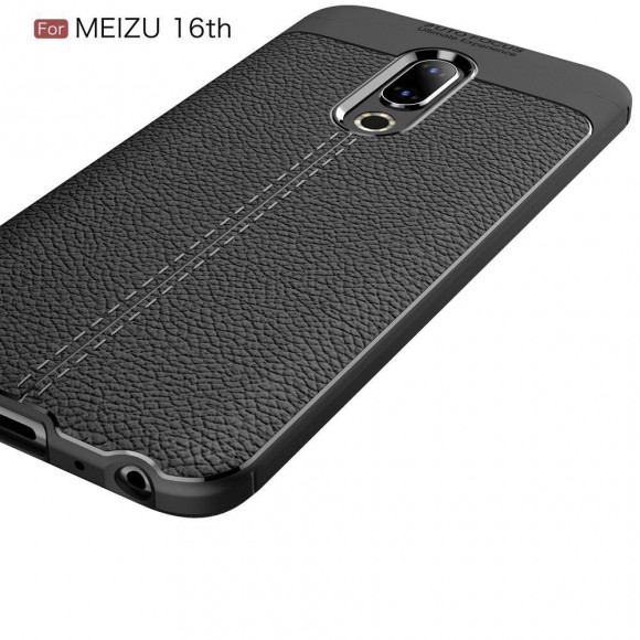Чехол-накладка Litchi Grain для Meizu 16th (M882H) (красный)