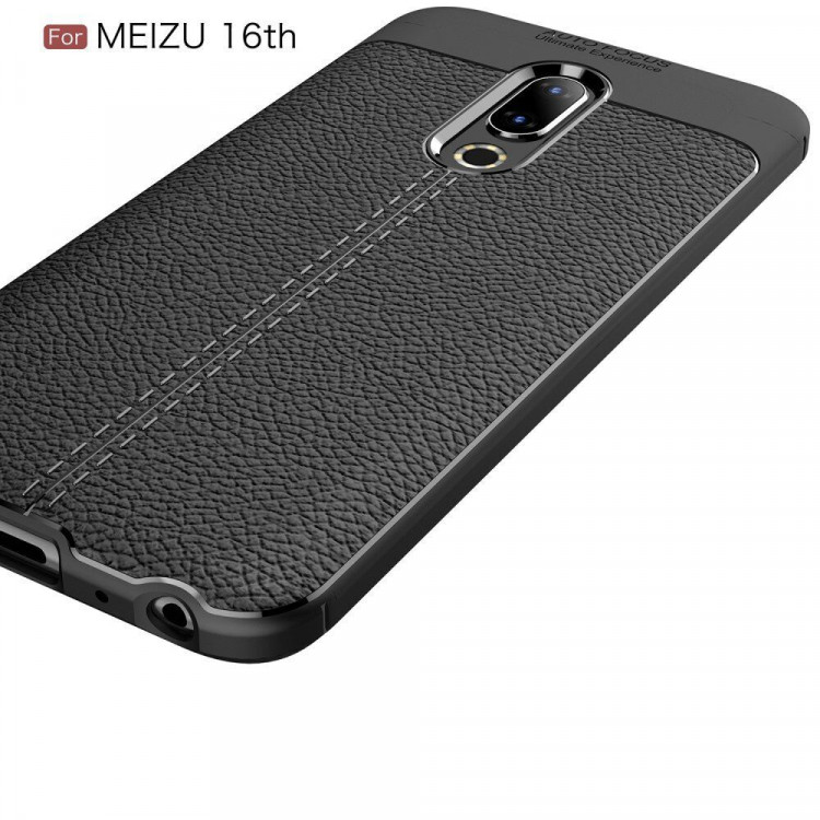 Чехол-накладка Litchi Grain для Meizu 16th (M882H) (красный)