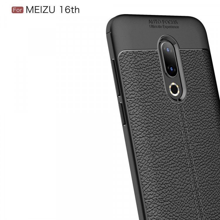 Чехол-накладка Litchi Grain для Meizu 16th (M882H) (красный)