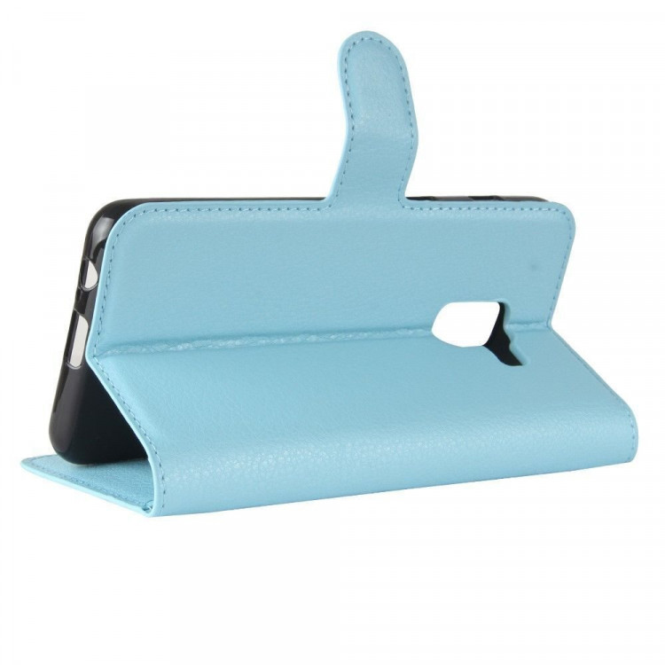 Чехол с визитницей для Samsung Galaxy A8 Plus (2018) (голубой)