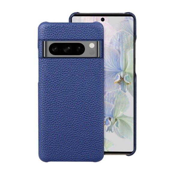 Кожаный чехол Cowhide для Google Pixel 8 Pro (синий)