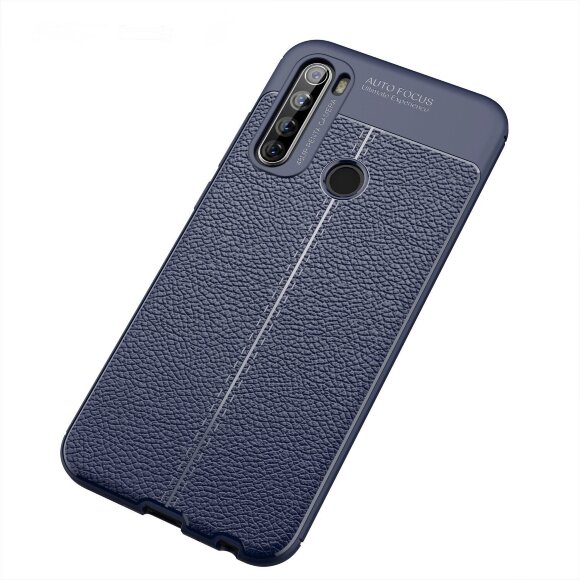 Чехол-накладка Litchi Grain для Xiaomi Redmi Note 8T (темно-синий) Чехол-накладка Litchi Grain для Xiaomi Redmi Note 8T (темно-синий)