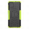 Чехол Hybrid Armor для Samsung Galaxy A71 (черный + зеленый)