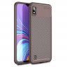 Чехол-накладка Resistant Carbon для Samsung Galaxy A10 (коричневый)