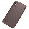 Чехол-накладка Resistant Carbon для Samsung Galaxy A10 (коричневый)