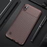 Чехол-накладка Resistant Carbon для Samsung Galaxy A10 (коричневый)