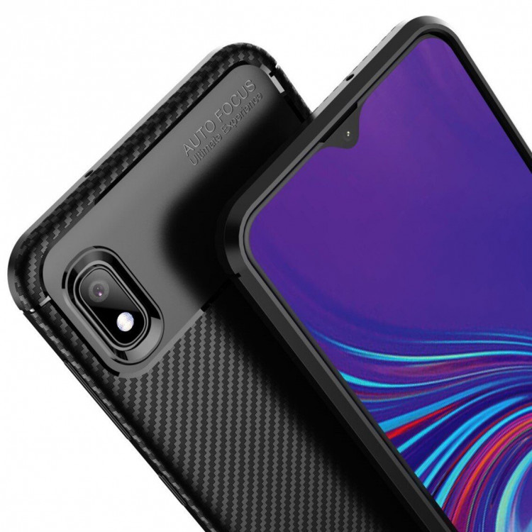 Чехол-накладка Resistant Carbon для Samsung Galaxy A10 (коричневый)