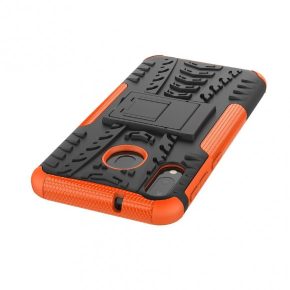 Чехол Hybrid Armor для Samsung Galaxy M20 (черный + оранжевый)