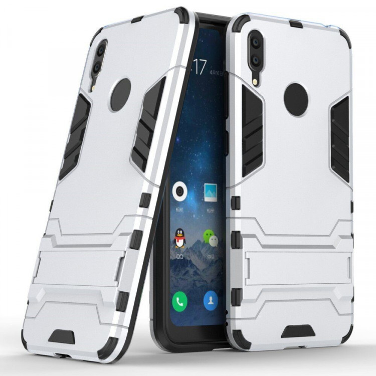 Чехол Duty Armor для Huawei Y7 (2019) / Y7 Prime (2019) (серебряный)