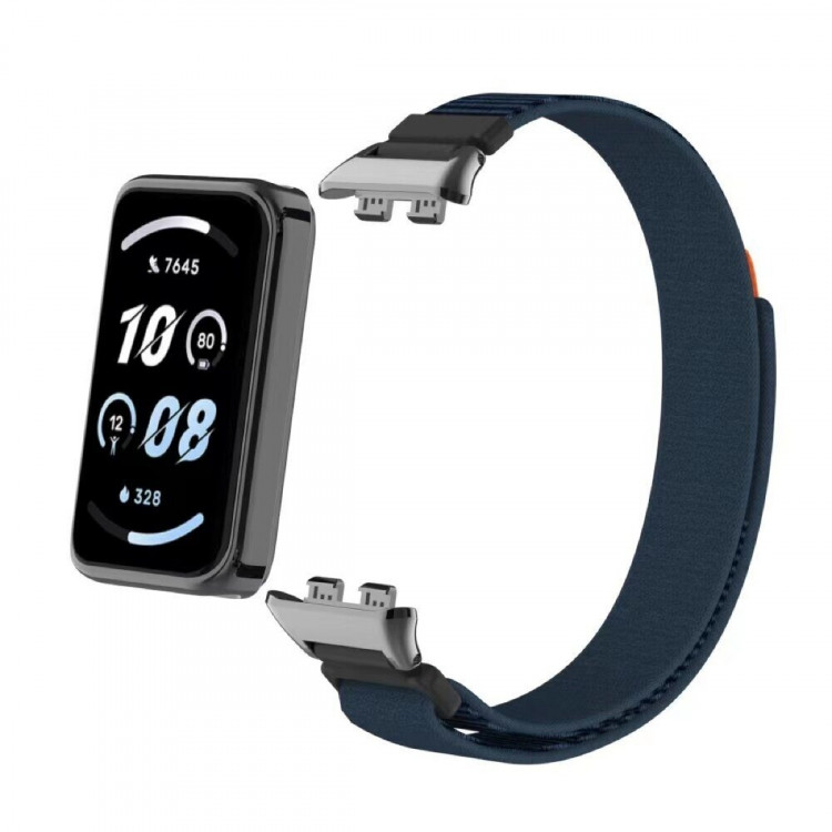 Ремешок с нейлоновой петлей для Honor Band 9 (темно-синий)