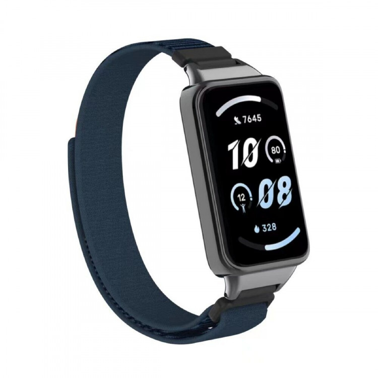 Ремешок с нейлоновой петлей для Honor Band 9 (темно-синий)