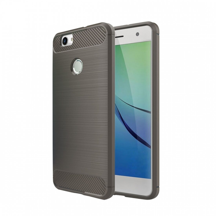 Чехол-накладка Carbon Fibre для Huawei Nova (серый)