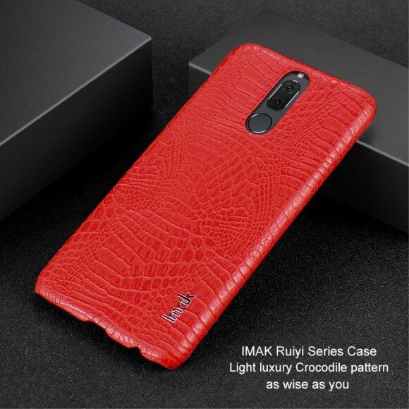 Чехол-накладка iMak Ruiyi Crocodile для Mate 10 Lite / Nova 2i (красный)
