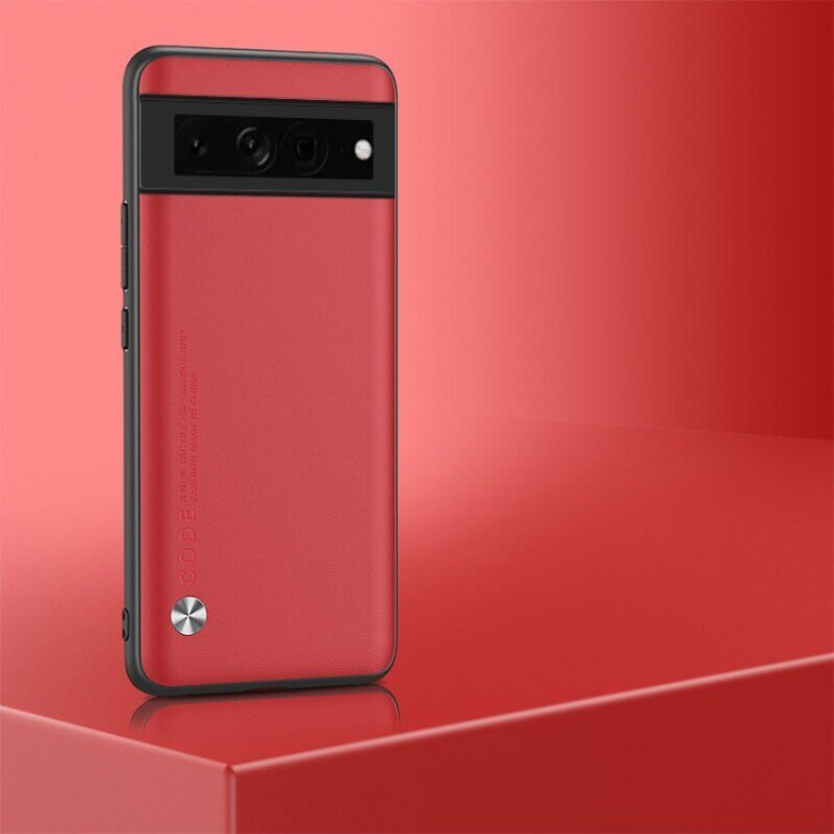 Чехол из искусственной кожи для Google Pixel 7 Pro (красный)
