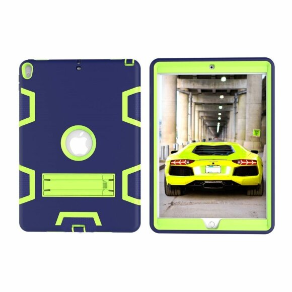 Гибридный TPU чехол для Apple iPad Pro 10.5 / iPad Air (2019) (темно-синий + зеленый) Гибридный TPU чехол для Apple iPad Pro 10.5 / iPad Air (2019) (темно-синий + зеленый)