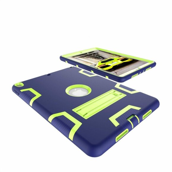 Гибридный TPU чехол для Apple iPad Pro 10.5 / iPad Air (2019) (темно-синий + зеленый) Гибридный TPU чехол для Apple iPad Pro 10.5 / iPad Air (2019) (темно-синий + зеленый)