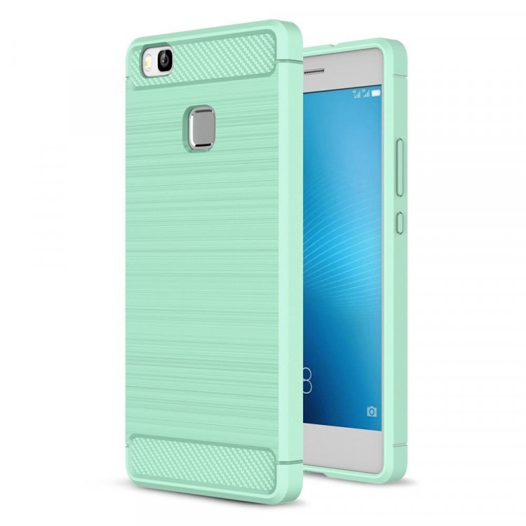 Чехол-накладка Carbon Fibre для Huawei P9 Lite (сине-зеленый)