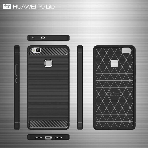 Чехол-накладка Carbon Fibre для Huawei P9 Lite (сине-зеленый) Чехол-накладка Carbon Fibre для Huawei P9 Lite (сине-зеленый)